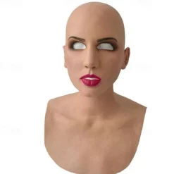 Halloween Christmas Mask Headgear, Fierce Black Haired Old Man Mask Simulation Character Mask Masquerade Play Props Funky Cosplay Accessory