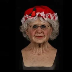 Halloween Christmas Mask Headgear, Fierce Black Haired Old Man Mask Simulation Character Mask Masquerade Play Props Funky Cosplay Accessory