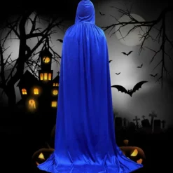 Halloween Cloak Witchcraft Robe Cape for Kids Cape Velvet Hooded Cosplay Party Cloak Wizard Robe Cloak
