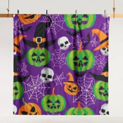 Halloween Collection Duvet Cover Set 3 Piece Set Jack O Lantern Pumpkin Super Soft Skin-friendly Long-lasting