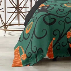 Halloween Collection Duvet Cover Set 3 Piece Set Jack O Lantern Pumpkin Super Soft Skin-friendly Long-lasting