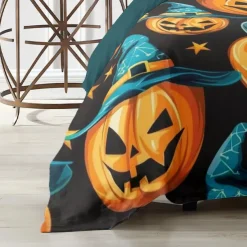 Halloween Collection Duvet Cover Set Jack O Lantern Pumpkin 3 Piece Set Super Soft Skin-friendly Long-lasting