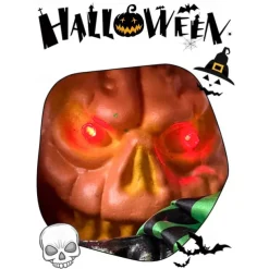 Halloween Creative Decorative Box with Pumpkin Witch, Skeleton Frame, White Ghost, and Motion-Activated Toy