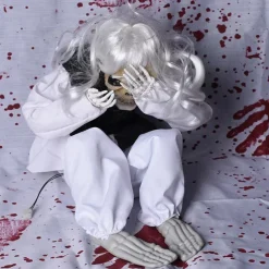 Halloween Creepy Ghost Doll,Trembling Crying Ghost Doll with Voice Control Halloween Prop for Halloween Party Decorations