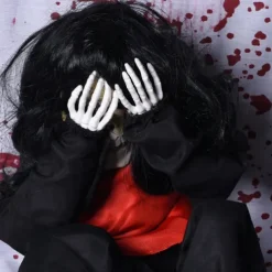 Halloween Creepy Ghost Doll,Trembling Crying Ghost Doll with Voice Control Halloween Prop for Halloween Party Decorations
