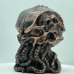 Halloween Cthulhu Skull Cthulhu Myth Statue Cthulhu Skull Resin Ornament Octopus Halloween Skeleton Decoration