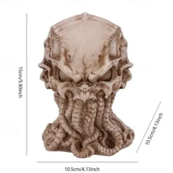 Halloween Cthulhu Skull Cthulhu Myth Statue Cthulhu Skull Resin Ornament Octopus Halloween Skeleton Decoration