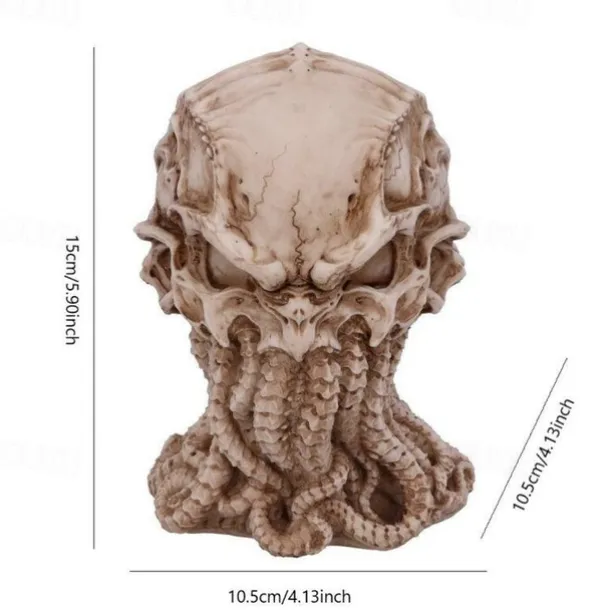 Halloween Cthulhu Skull Cthulhu Myth Statue Cthulhu Skull Resin Ornament Octopus Halloween Skeleton Decoration