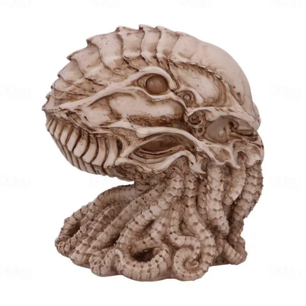 Halloween Cthulhu Skull Cthulhu Myth Statue Cthulhu Skull Resin Ornament Octopus Halloween Skeleton Decoration