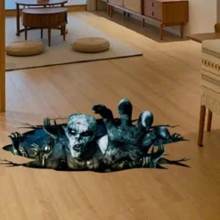 Halloween 3D Horror Stickers, Spooky Halloween Decorations for Parties, Festivals, and Haunted Houses, Creepy Atmosphere Enhancers, Ideal for Trick-or-Treat Events