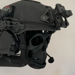 Halloween 3D Skull Helmet Display Stand Removable Skull Accessory Adjustable Height Helmet Holder for Bikers, Motorcyclists, Cyclists Wall Mount Perfect Gift