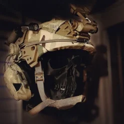 Halloween 3D Skull Helmet Display Stand Removable Skull Accessory Adjustable Height Helmet Holder for Bikers, Motorcyclists, Cyclists Wall Mount Perfect Gift