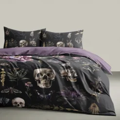 Halloween Dark Style Duvet Cover Set - Eerie and Mysterious Design - Includes Duvet Cover and Pillowcases - Soft and Durable Fabric