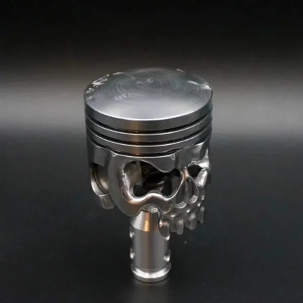 Halloween Decor Metal Skull Shape Stainless Steel Molding Car Gear Shift Knob Cover, Automatic Manual Transmission Shift Knob Selector Fits Most Automatic Vehicles