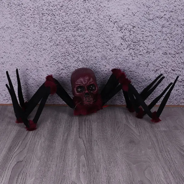 Halloween Decor Scary, Halloween Giant Spider Decorations with Glowing Eyes, Crawling Zombie with Sound Effect for Indoor Outdoor