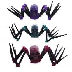 Halloween Decor Scary, Halloween Giant Spider Decorations with Glowing Eyes, Crawling Zombie with Sound Effect for Indoor Outdoor