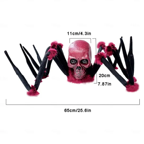 Halloween Decor Scary, Halloween Giant Spider Decorations with Glowing Eyes, Crawling Zombie with Sound Effect for Indoor Outdoor