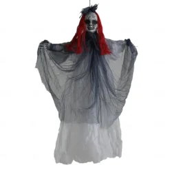 Halloween Decoration Death Skull Big Hanging Ghost Secret Room Haunted House Bar Scene Layout Electric Induction Prop Pendant