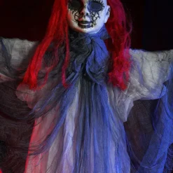 Halloween Decoration Death Skull Big Hanging Ghost Secret Room Haunted House Bar Scene Layout Electric Induction Prop Pendant