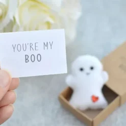 Halloween Decoration Gift Cute Ghost Box Halloween Decoration Gift Love Gifts for Friend with a Romantic Cute Ghost for Him Her | You're My Boo Card
