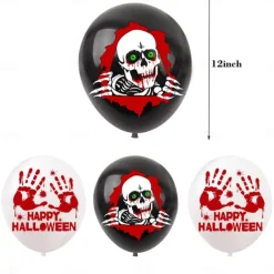 Halloween Decoration, Halloween Holiday Party Decoration Home Supplies Skull Bloody Balloon Cake Insert Flag Decoration Halloween Skeleton Decoration