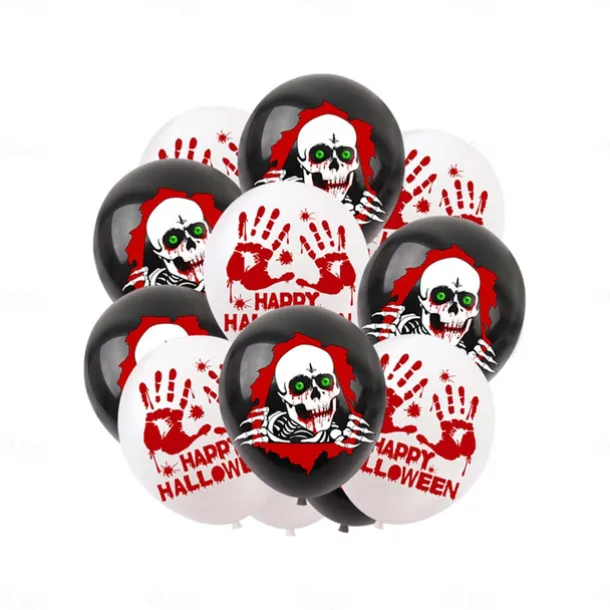 Halloween Decoration, Halloween Holiday Party Decoration Home Supplies Skull Bloody Balloon Cake Insert Flag Decoration Halloween Skeleton Decoration