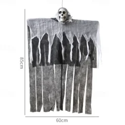 Halloween Decoration Hanging Ghost Skull Head Gauze Ghost Face Ghost House Doorway Terror Props Ghost Pendant Courtyard Decoration
