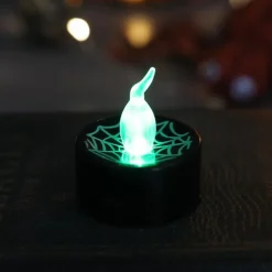 Halloween DecorationJack O Lantern Electronic Candle Light, Portable Candlestick Night Light, Ghost Festival Decoration, Props Atmosphere Layout, Suitable for Autumn Thanksgiving Table Decoration