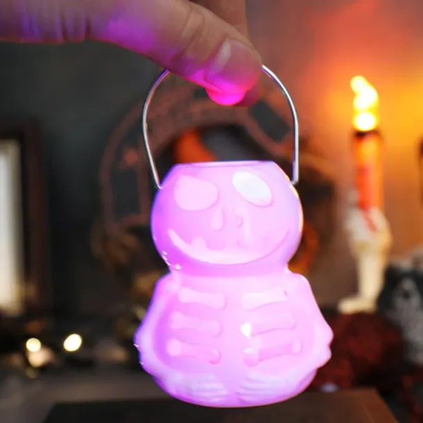 Halloween DecorationJack O Lantern Electronic Candle Light, Portable Candlestick Night Light, Ghost Festival Decoration, Props Atmosphere Layout, Suitable for Autumn Thanksgiving Table Decoration