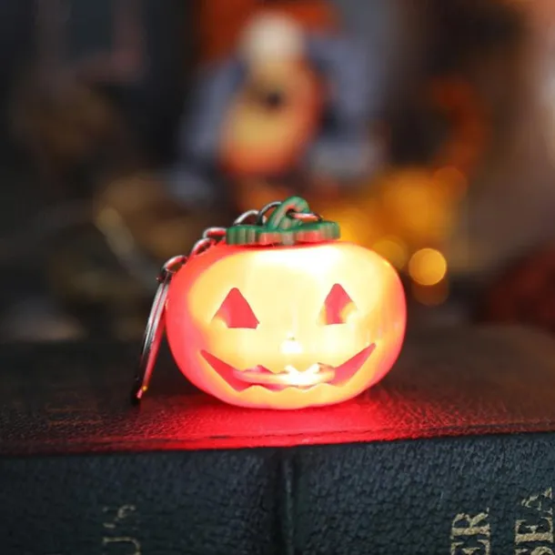Halloween DecorationJack O Lantern Electronic Candle Light, Portable Candlestick Night Light, Ghost Festival Decoration, Props Atmosphere Layout, Suitable for Autumn Thanksgiving Table Decoration