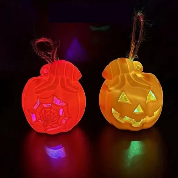 Halloween DecorationJack O Lantern Electronic Candle Light, Portable Candlestick Night Light, Ghost Festival Decoration, Props Atmosphere Layout, Suitable for Autumn Thanksgiving Table Decoration