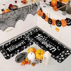 Halloween Decorations Area Rug Kitchen Rug Mat Non-Slip Oil Proof Floor Mat Livingroom Rug Indoor Outdoor Mat Bedroom Decor Bathroom Mat Entrance Rug Door Mat