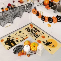 Halloween Decorations Area Rug Kitchen Rug Mat Non-Slip Oil Proof Floor Mat Livingroom Rug Indoor Outdoor Mat Bedroom Decor Bathroom Mat Entrance Rug Door Mat