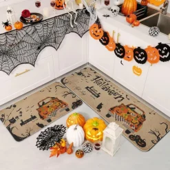 Halloween Decorations Area Rug Kitchen Rug Mat Non-Slip Oil Proof Floor Mat Livingroom Rug Indoor Outdoor Mat Bedroom Decor Bathroom Mat Entrance Rug Door Mat