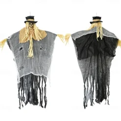Halloween Decorations Cute Mummy Scarecrow Gauze Hanging Ghosts Indoor and Outdoor Horror Venue Decoration Escape Room