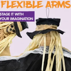 Halloween Decorations Cute Mummy Scarecrow Gauze Hanging Ghosts Indoor and Outdoor Horror Venue Decoration Escape Room