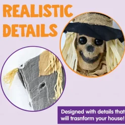 Halloween Decorations Cute Mummy Scarecrow Gauze Hanging Ghosts Indoor and Outdoor Horror Venue Decoration Escape Room