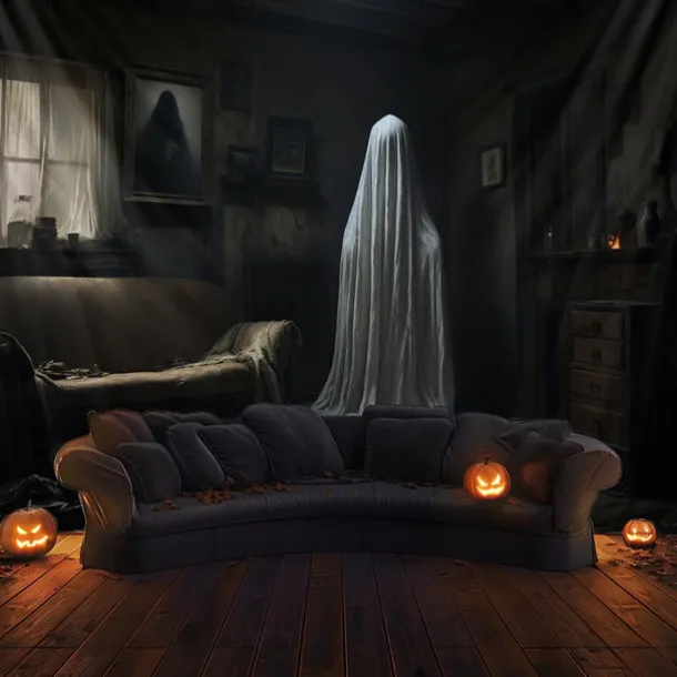 Halloween Decorations Ghost House Hanging Tapestry Wall Art Large Tapestry Mural Decor Photograph Backdrop Blanket Curtain Home Bedroom Living Room