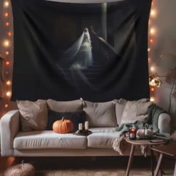 Halloween Decorations Ghost Bride Hanging Tapestry Wall Art Large Tapestry Mural Decor Photograph Backdrop Blanket Curtain Home Bedroom Living Room Decoration
