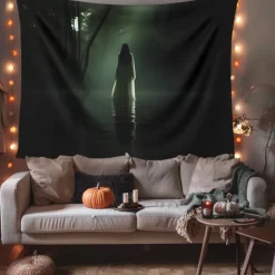 Halloween Decorations Ghost Bride Hanging Tapestry Wall Art Large Tapestry Mural Decor Photograph Backdrop Blanket Curtain Home Bedroom Living Room Decoration