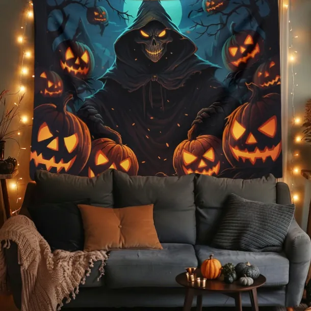 Halloween Decorations Girl Ghost Hanging Tapestry Wall Art Large Tapestry Mural Decor Photograph Backdrop Blanket Curtain Home Bedroom Living Room