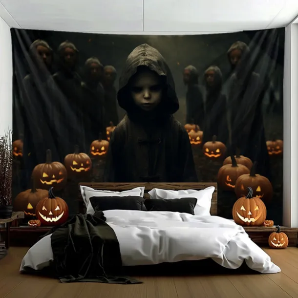 Halloween Decorations Girl Ghost Hanging Tapestry Wall Art Large Tapestry Mural Decor Photograph Backdrop Blanket Curtain Home Bedroom Living Room