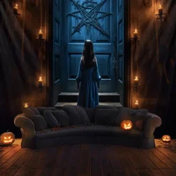 Halloween Decorations Girl Ghost Hanging Tapestry Wall Art Large Tapestry Mural Decor Photograph Backdrop Blanket Curtain Home Bedroom Living Room