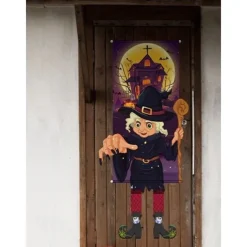 Halloween Decorations Halloween Flags Pumpkin Skeleton Gnome Witch Decoration Flags Ghost Shape Glowing Flag Hanging Flags Halloween Outdoor Indoor Decor Decorative Flags Party Supplies