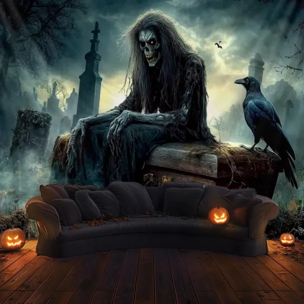 Halloween Decorations Hanging Tapestry Witches Castle Wall Art Large Tapestry Mural Decor Photograph Backdrop Blanket Curtain Home Bedroom Living Room Decoration