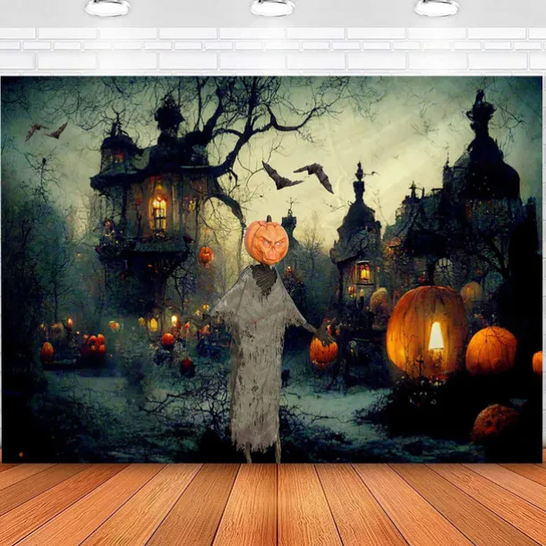 Halloween Decorations Hanging Tapestry Jack O Lantern Pumpkins Wall Art Large Tapestry Mural Decor Photograph Backdrop Blanket Curtain Home Bedroom Living Room Decoration Mansion Haunted House