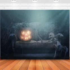 Halloween Decorations Hanging Tapestry Jack O Lantern Pumpkins Wall Art Large Tapestry Mural Decor Photograph Backdrop Blanket Curtain Home Bedroom Living Room Decoration Mansion Haunted House