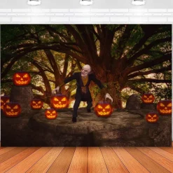 Halloween Decorations Hanging Tapestry Jack O Lantern Pumpkins Wall Art Large Tapestry Mural Decor Photograph Backdrop Blanket Curtain Home Bedroom Living Room Decoration Mansion Haunted House