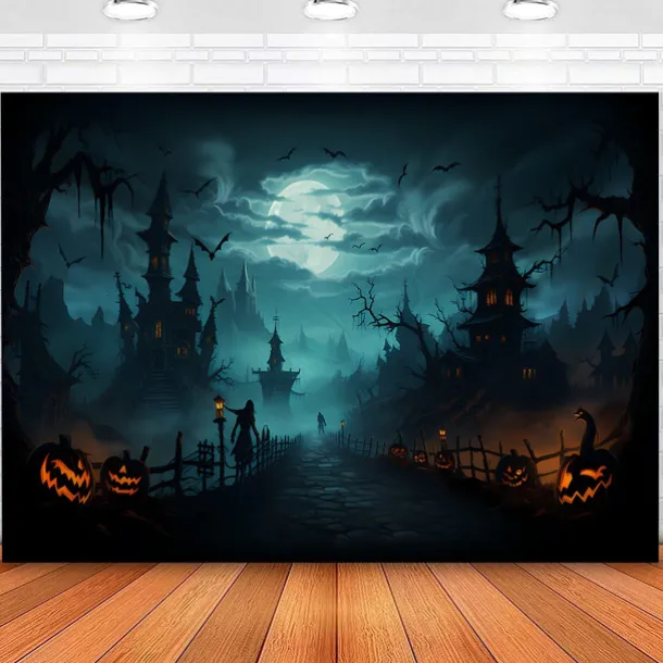 Halloween Decorations Hanging Tapestry Jack O Lantern Pumpkin Forest Wall Art Large Tapestry Mural Decor Photograph Backdrop Blanket Curtain Home Bedroom Living Room Ghost Haunted House Castle
