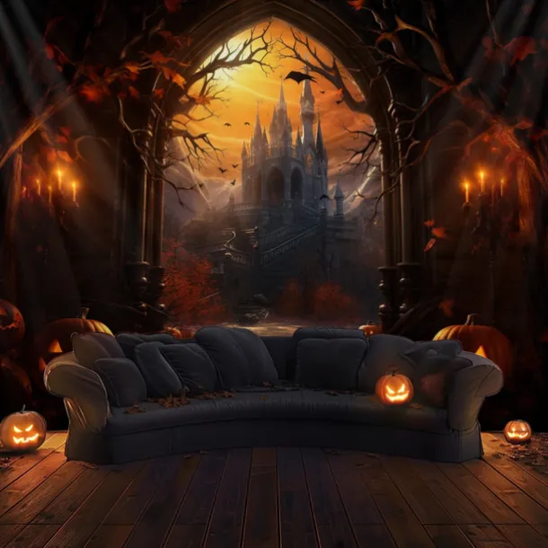 Halloween Decorations Hanging Tapestry Jack O Lantern Pumpkins Wall Art Large Tapestry Mural Decor Photograph Backdrop Blanket Curtain Home Bedroom Living Room Forest Castle